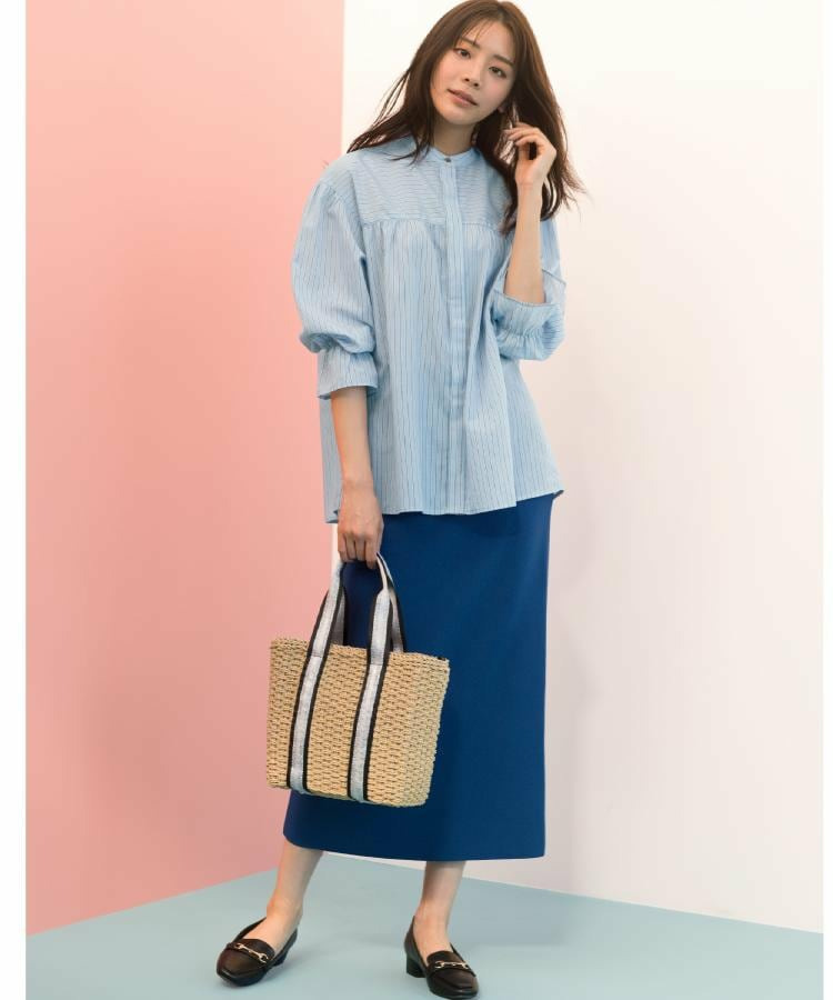 【貴島明日香さん着用】洗濯機で洗えるニットナロースカート