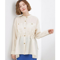 【貴島明日香さん着用/体型カバー】洗えるシアーサファリシャツジャケット