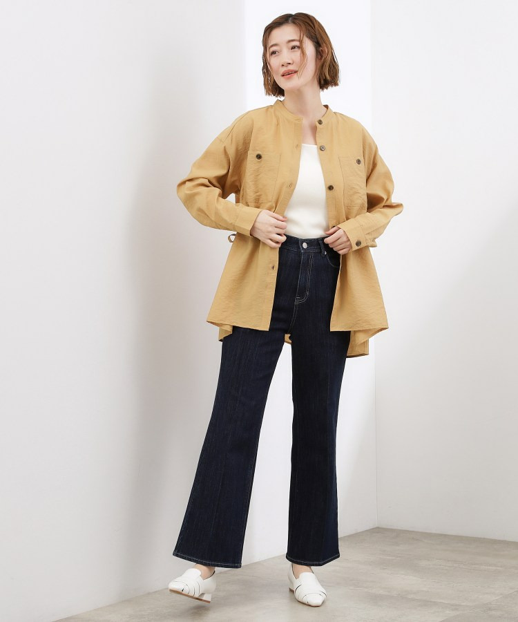 【貴島明日香さん着用/体型カバー】洗えるシアーサファリシャツジャケット10