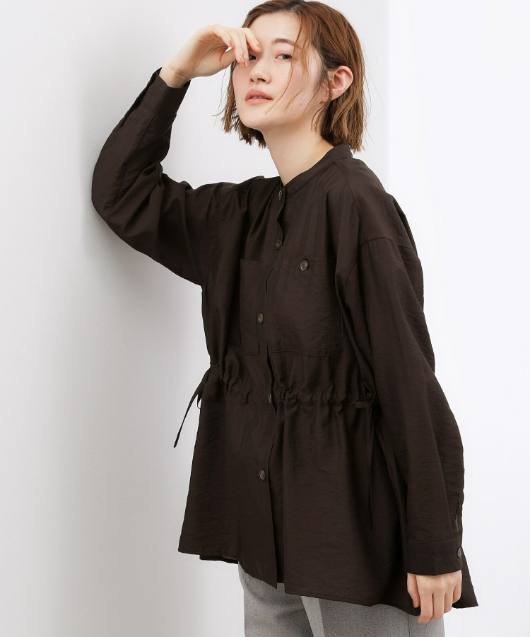 【貴島明日香さん着用/体型カバー】洗えるシアーサファリシャツジャケット13