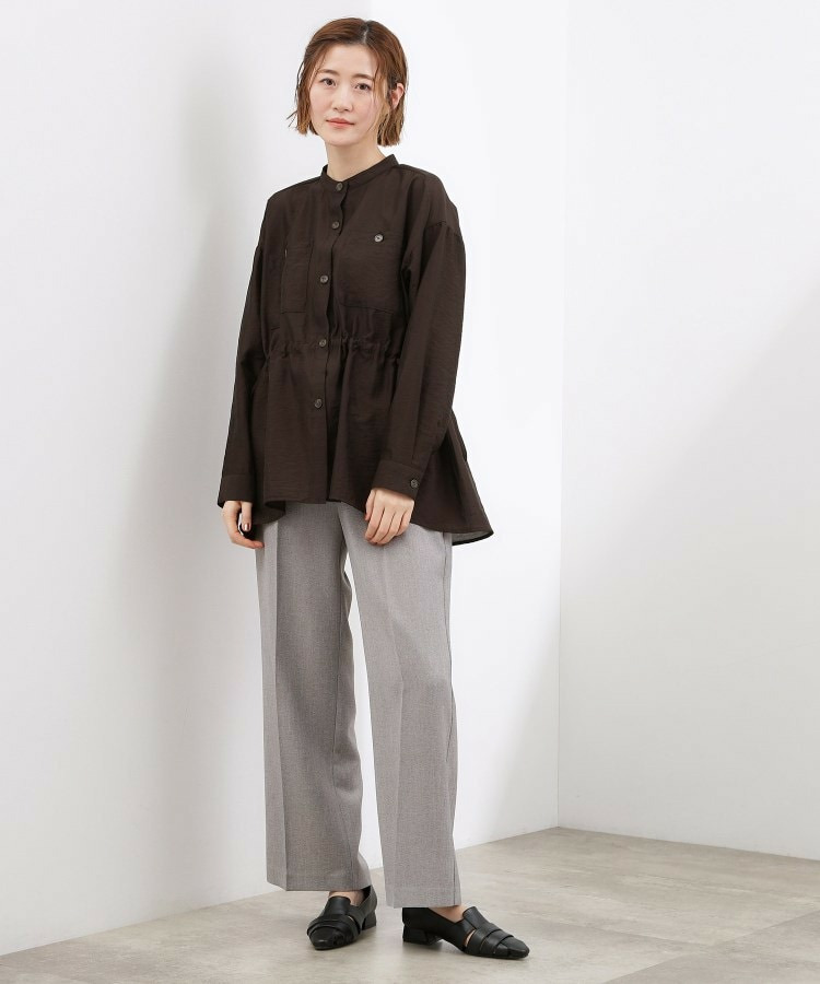 【貴島明日香さん着用/体型カバー】洗えるシアーサファリシャツジャケット14