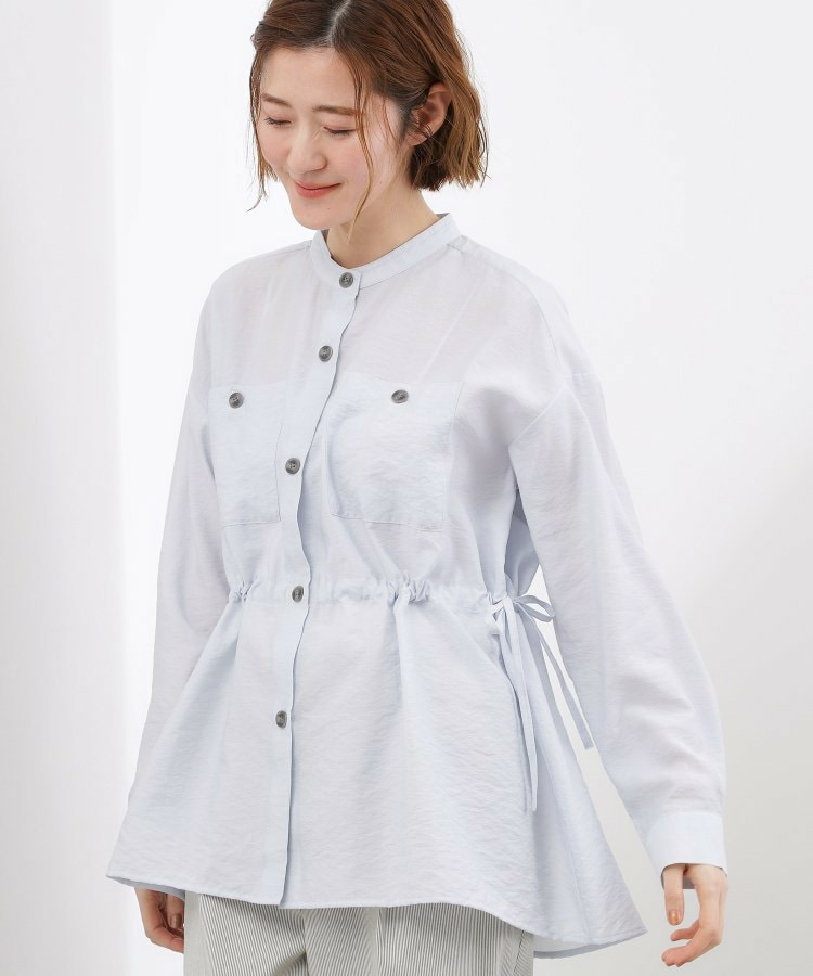 【貴島明日香さん着用/体型カバー】洗えるシアーサファリシャツジャケット16