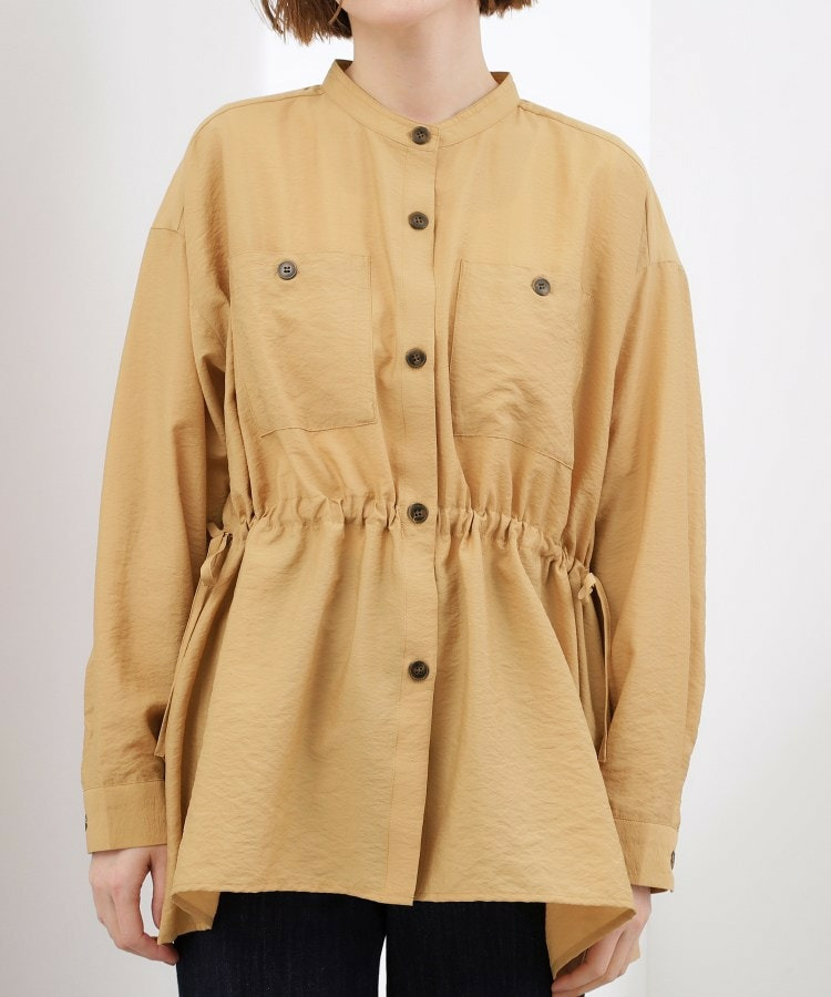 【貴島明日香さん着用/体型カバー】洗えるシアーサファリシャツジャケット20