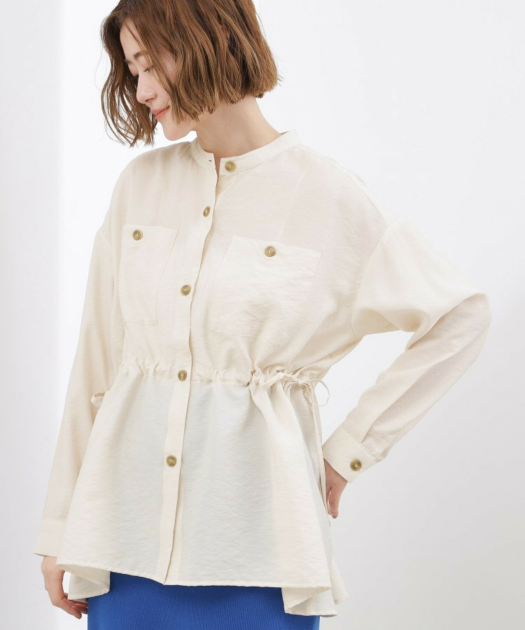 【貴島明日香さん着用/体型カバー】洗えるシアーサファリシャツジャケット3