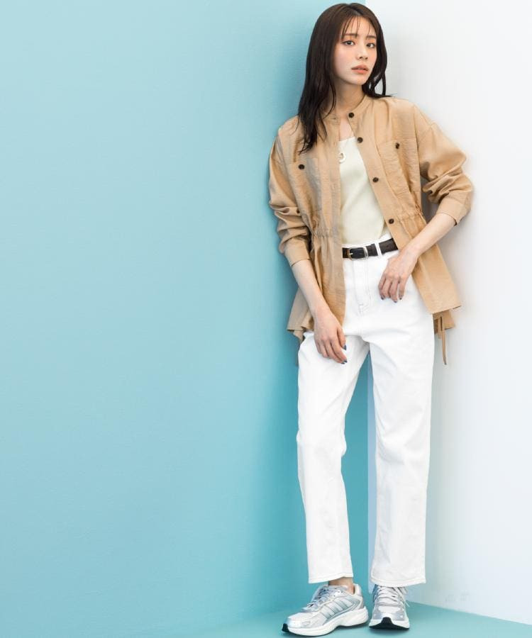 【貴島明日香さん着用/体型カバー】洗えるシアーサファリシャツジャケット7