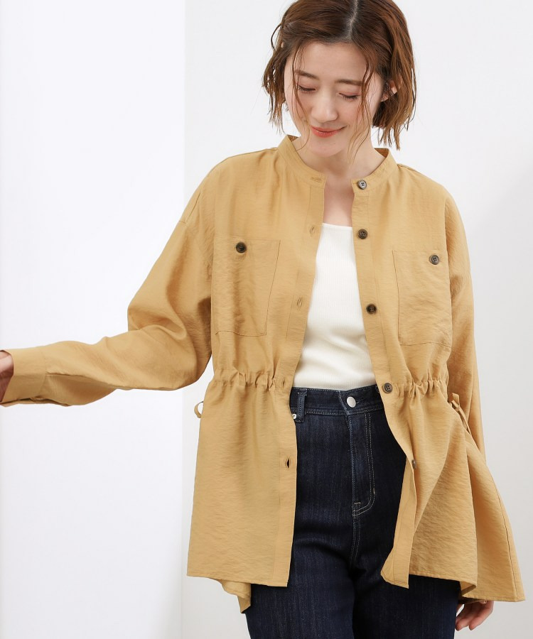 【貴島明日香さん着用/体型カバー】洗えるシアーサファリシャツジャケット8