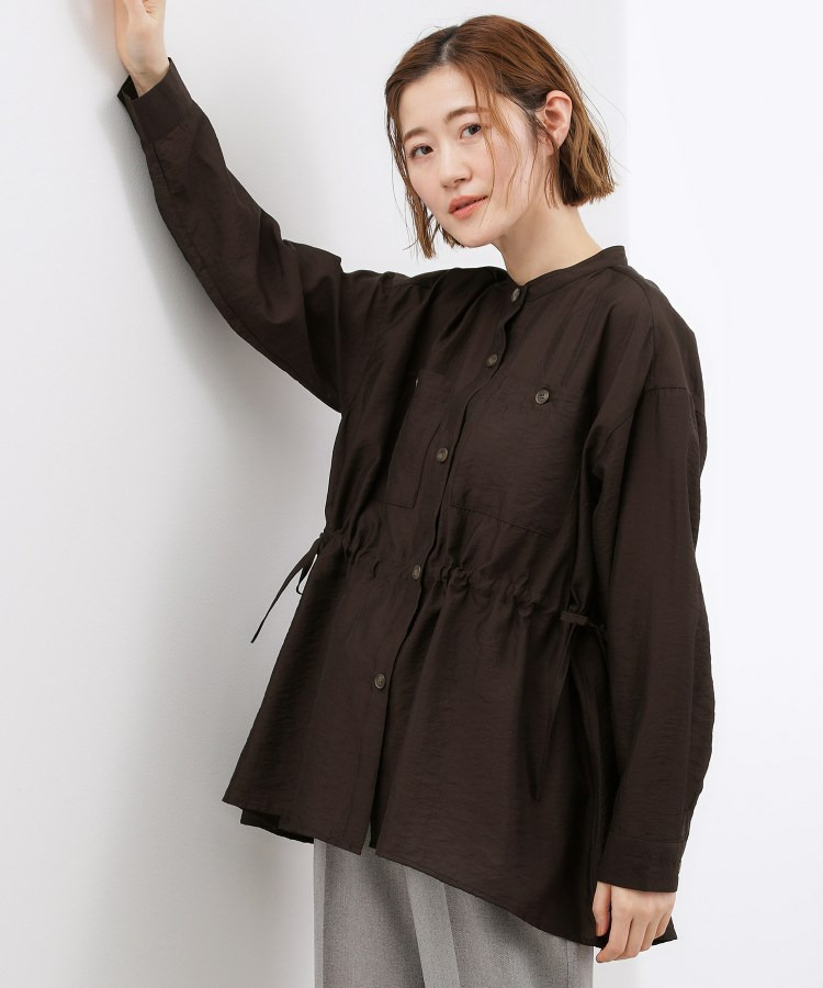 【貴島明日香さん着用/体型カバー】洗えるシアーサファリシャツジャケット1