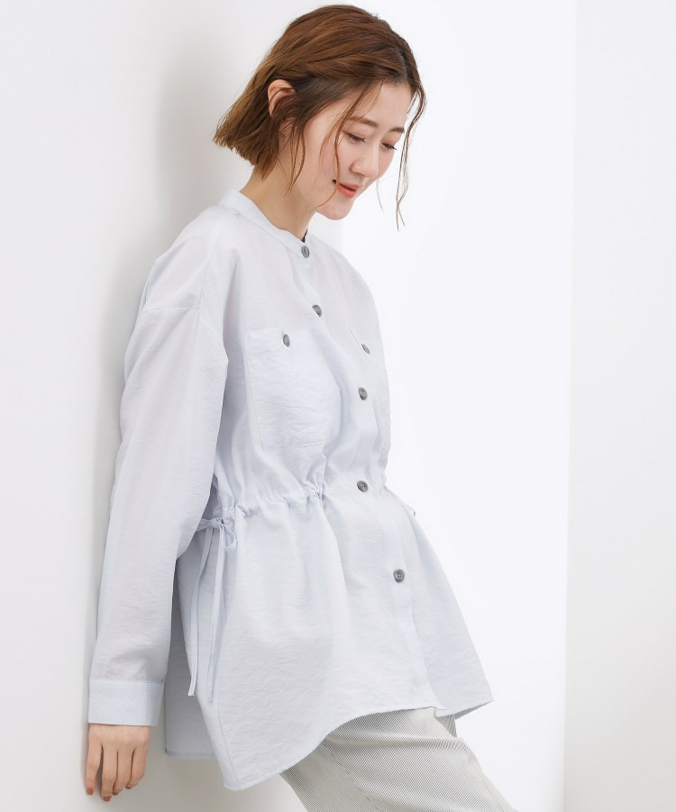 【貴島明日香さん着用/体型カバー】洗えるシアーサファリシャツジャケット1
