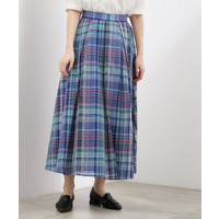 【貴島明日香さん着用】マドラスチェックタックボリュームスカート