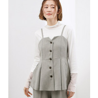 【貴島明日香さん着用・カセット服】リネンライク ペプラムビスチェ