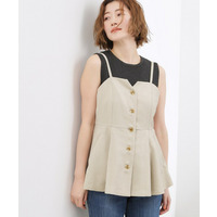 【貴島明日香さん着用・カセット服】リネンライク ペプラムビスチェ