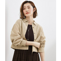 【貴島明日香さん着用／イージーケア／接触冷感】麻ブレンドクロップドシャツ