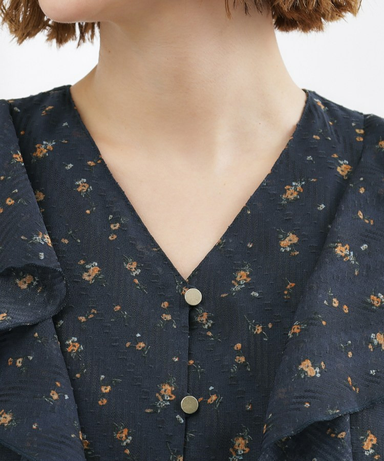 フラワープリント カットジャカードブラウス13