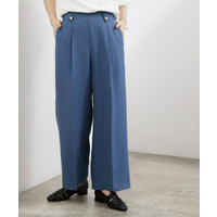 デニムライク ワイドストレートパンツ