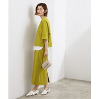 【時短コーデ】シルキーポンチレイヤード風セットアップ