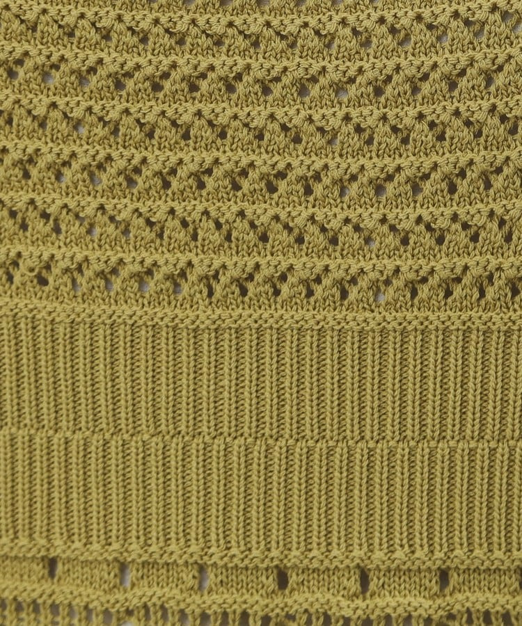 透かし編み切替ニットビスチェ×ブラウスセット15