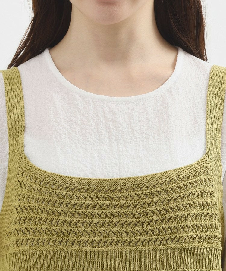 透かし編み切替ニットビスチェ×ブラウスセット19