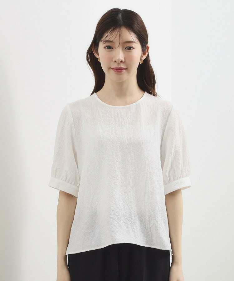 透かし編み切替ニットビスチェ×ブラウスセット22