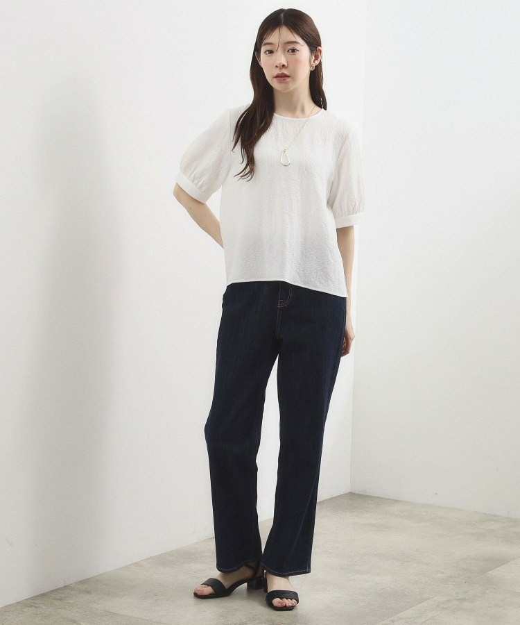 透かし編み切替ニットビスチェ×ブラウスセット29