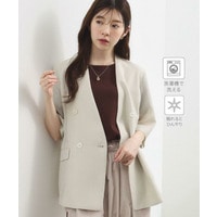 【洗濯機OK/ひんやり】軽く羽織れるハーフスリーブジャケット
