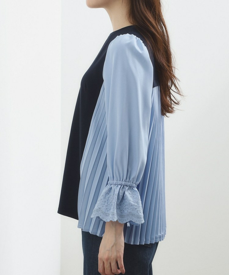バイカラープリーツコンビトップス11