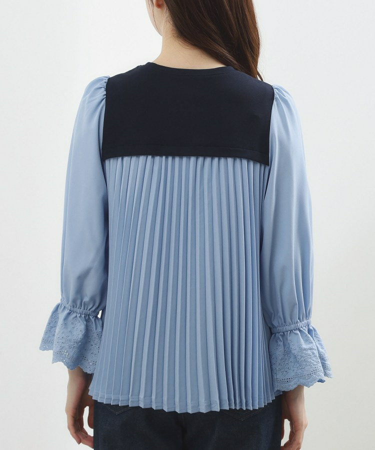 バイカラープリーツコンビトップス12