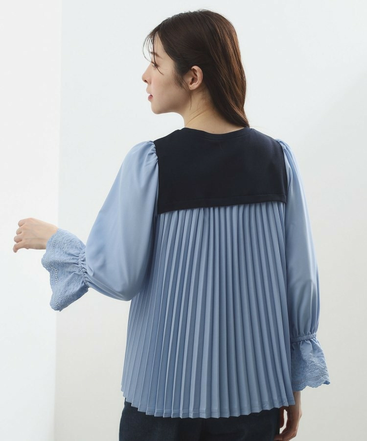 バイカラープリーツコンビトップス6