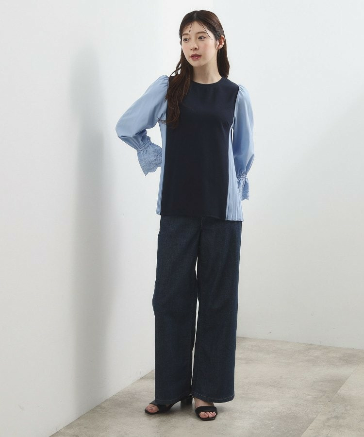 バイカラープリーツコンビトップス7