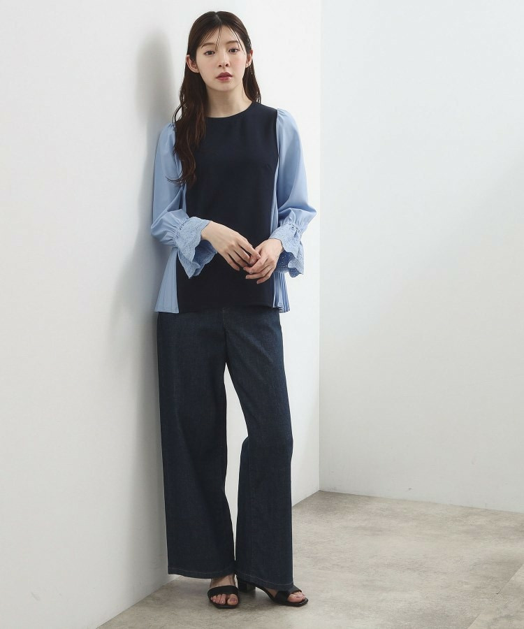 バイカラープリーツコンビトップス8