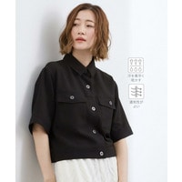 【吸水速乾・通気性・洗える】衿付きハーフジャケット
