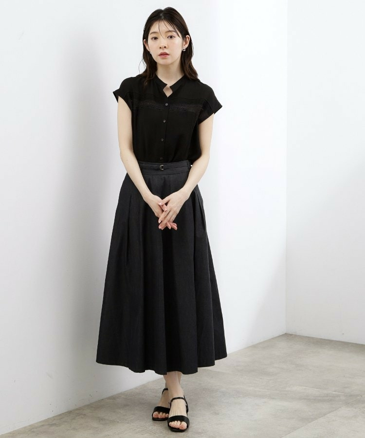 【洗える・ON/OFF使える】繊細レースが引き立つ、フレンチ袖ブラウス8