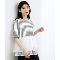 【体型カバー】INせず決まる、ウエストシアーフリルTシャツ