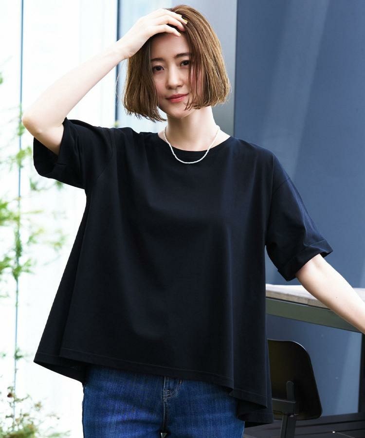 【遮熱／吸水速乾／接触冷感／UVカット】フレアシルエットTシャツ