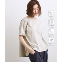 【遮熱／吸水速乾／接触冷感／UVカット】フレアシルエットTシャツ