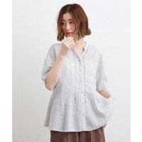 【洗濯機OK・ひんやり】さらっと軽やか、夏のフレアシャツ