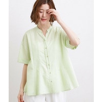 【洗濯機OK・ひんやり】さらっと軽やか、夏のフレアシャツ