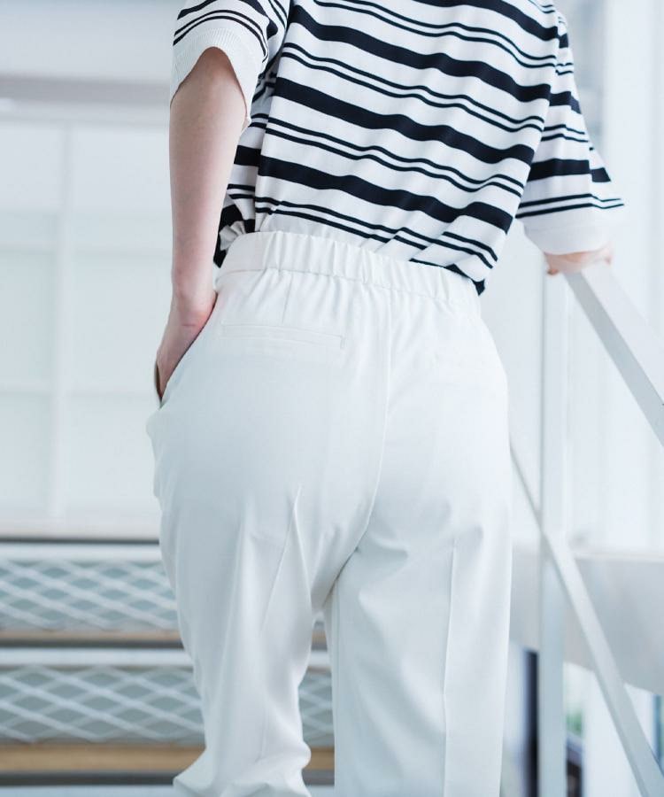 【白でも透けにくい・多機能】テーパードパンツ2