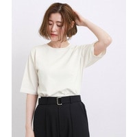【UVカット・洗濯機◎】Tシャツ感覚で着られるコットン混ニット
