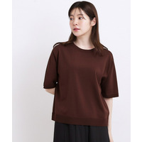 【ひんやり・UVカット・洗濯機◎】Tシャツ感覚で着られるコットン混ニット