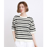【ひんやり・UVカット・洗濯機◎】Tシャツ感覚で着られるコットン混ニット
