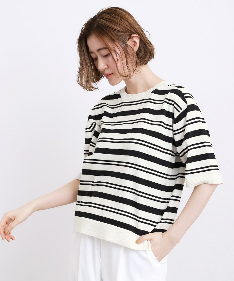 【ひんやり・UVカット・洗濯機◎】Tシャツ感覚で着られるコットン混ニット14