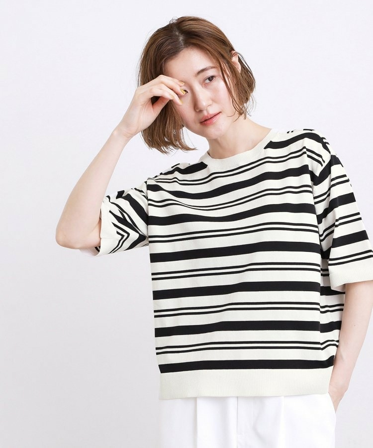 【ひんやり・UVカット・洗濯機◎】Tシャツ感覚で着られるコットン混ニット15