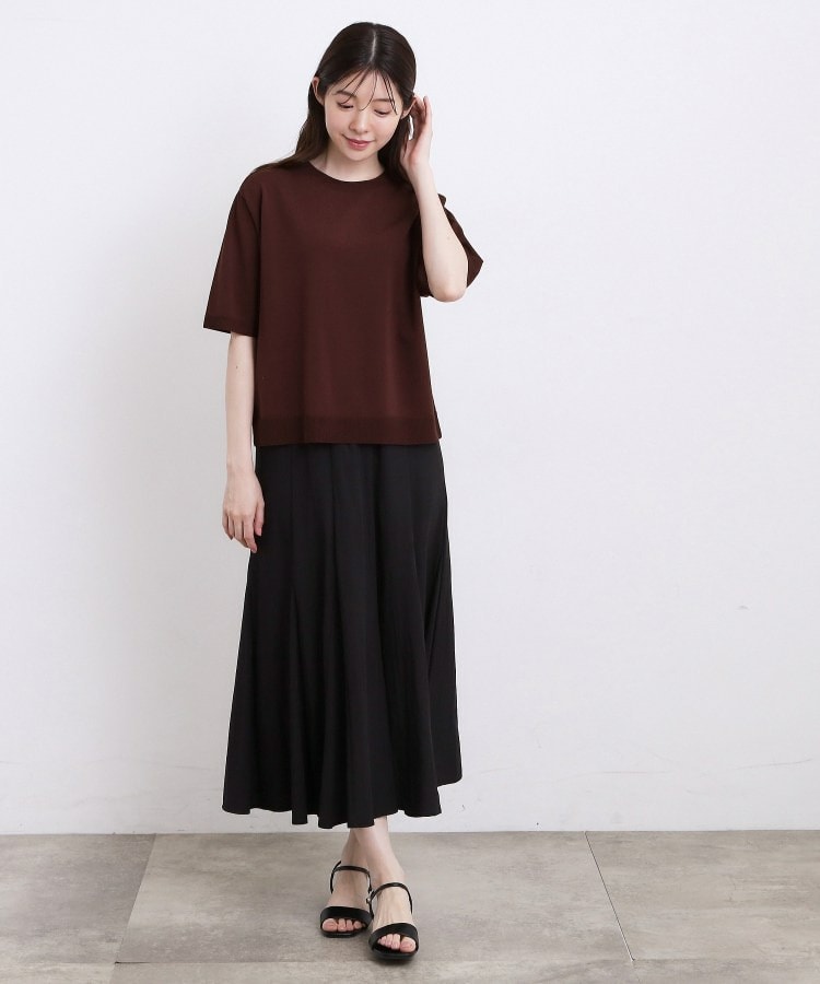 【ひんやり・UVカット・洗濯機◎】Tシャツ感覚で着られるコットン混ニット20