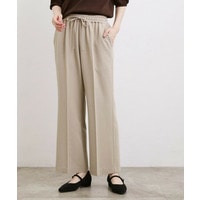 楽ちんできれい見え デニムライクストレッチドロストパンツ