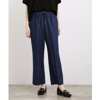 楽ちんできれい見え デニムライクストレッチドロストパンツ