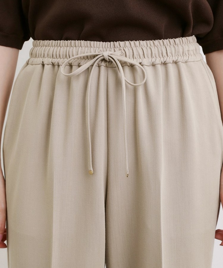 楽ちんできれい見え デニムライクストレッチドロストパンツ17