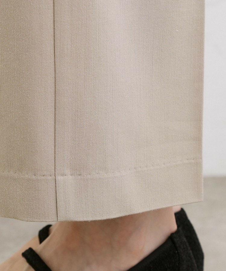 楽ちんできれい見え デニムライクストレッチドロストパンツ20