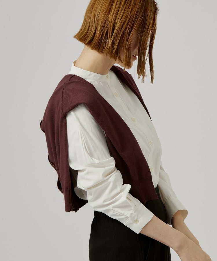 【時短・着回し】ニットベスト×シャツSET23