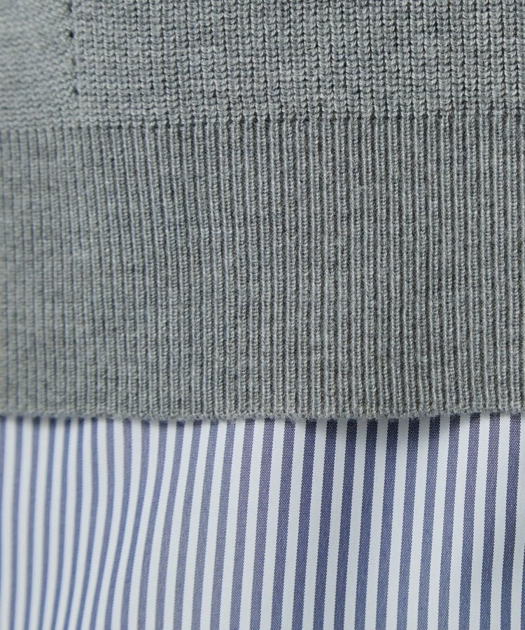 【時短・着回し】ニットベスト×シャツSET8