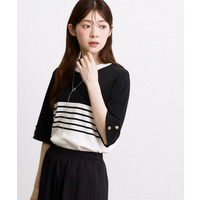新色追加！【シリーズ累計36万枚/名品ニット】やわらかドライタッチ 袖メッシュ編みニット